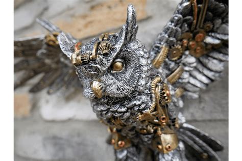 Wall Mounted Steampunk Owl - Copperwood Home