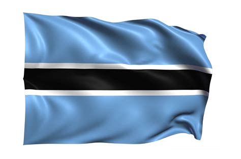 Botswana Waving flag Realistic Transparent Background 15309630 PNG
