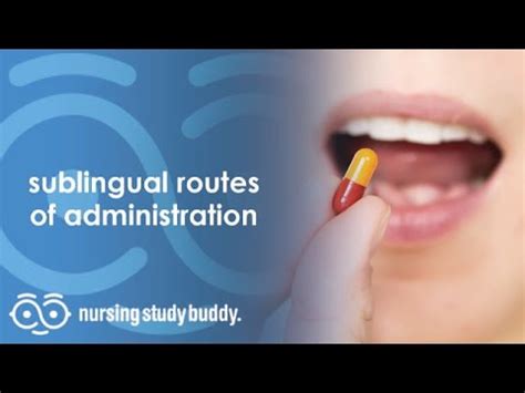 Sublingual Routes of Administration - Nursing Study Buddy Video Library