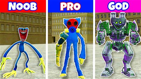 NOOB Huggy Wuggy Chapter 3 VS PRO Huggy VS MECHA HUGGY BOSS | Garry's ...