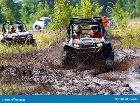 Off-road racing on ATV stock image. Image of drive, falling - 39828595