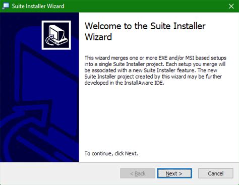 Suite Installer Wizard - InstallAware