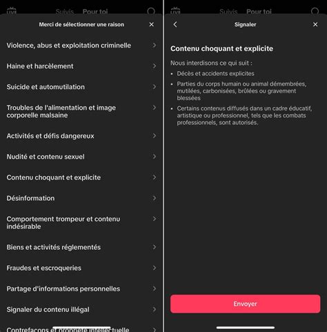 TikTok : comment signaler les vidéos choquantes et illégales sur iPhone