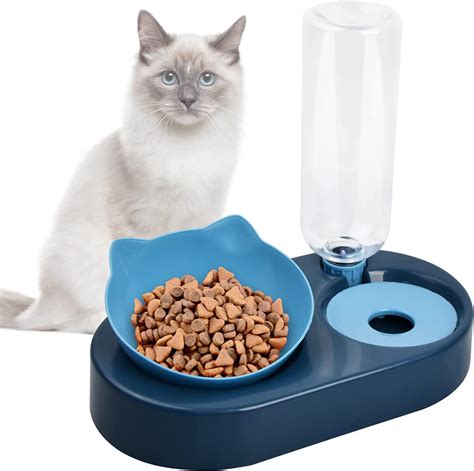 Pinsheng Gamelle Chat, Chaton Gamelle avec Distributeur Eau, Gamelle ...