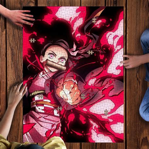 Nezuko Demon Slayer Wooden Jigsaw Puzzle With Box - One More Puzzle