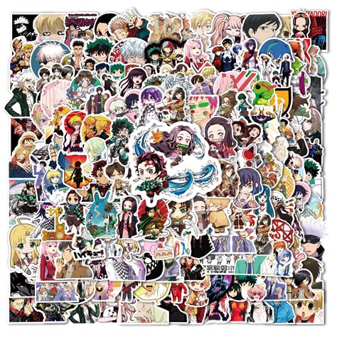 Buy 200 Pcs Anime Mixed Stickers,Vinyl Waterproof Stickers for Laptop ...