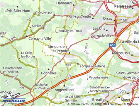 Carte MICHELIN Limours-en-Hurepoix - ViaMichelin