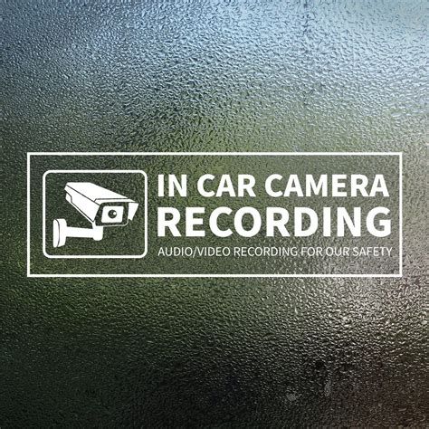 Amazon.com: in Car Camera Audio Video Recording Window Vinyl Stickers 2 ...