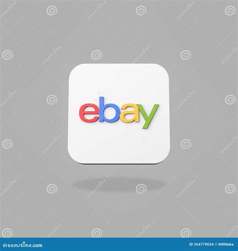 Ebay App Icon on Flat Gray Background Editorial Stock Image ...