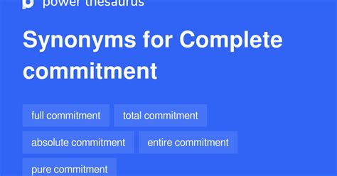 COMPLETE COMMITMENT Synonyms: 79 Similar Phrases