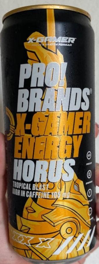 X-Gamer Energy Horus Tropical Blast Pro!Brands - kalórie, kJ a nutričné ...