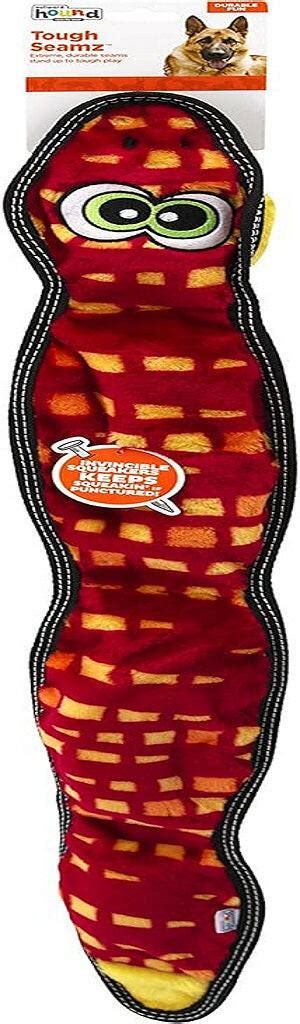 Outward Hound Toughseams Snake 6 Squeaker Red Toy For Dog (Extra Large