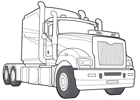 Coloring Truck Mack Pages Trucks Clipart Big Rig Boys Printable Titan ...