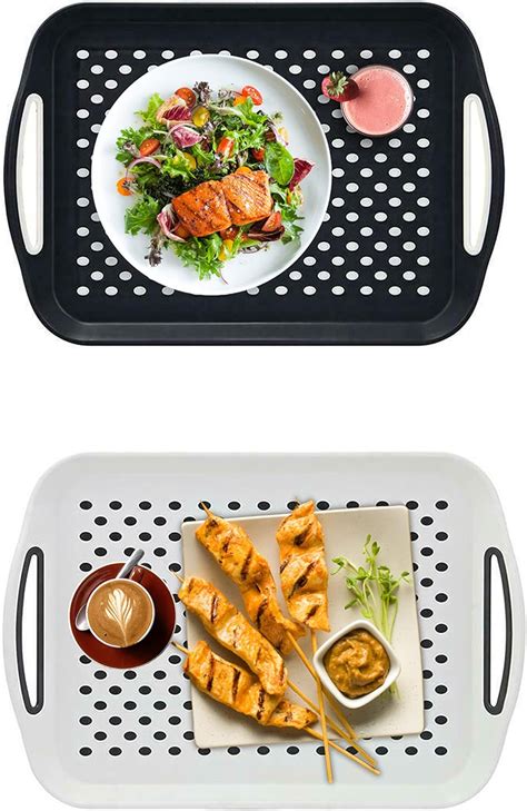 Decorative Concepts - Lot de 2 grands plateaux de service antidérapants ...