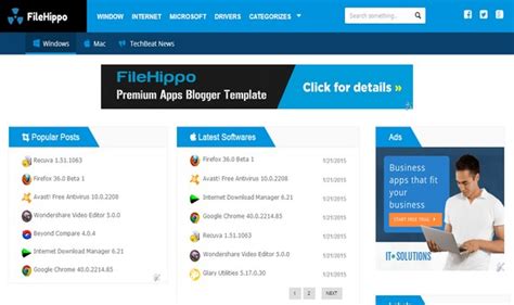 FileHippo - blog template