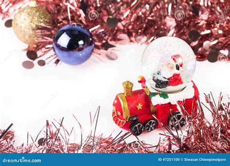 Santa Crystal Snow Ball on Christmas Background Stock Photo - Image of ...