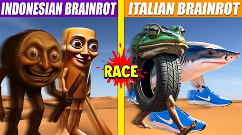Indonesian Brainrot vs Italian Brainrot Race | SPORE