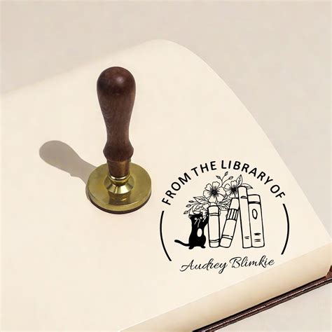 PERSONALIZED BOOK STAMP | Gift for Book Lovers | Custom Library Stamp ...