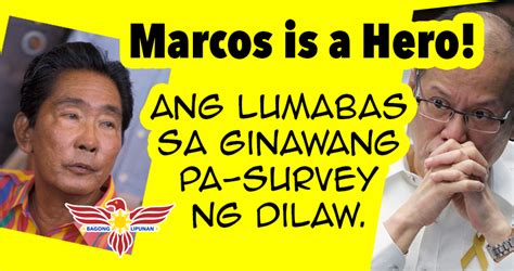 Marcos is a hero, Yellow Facebook page survey result shows – Bagong Lipunan