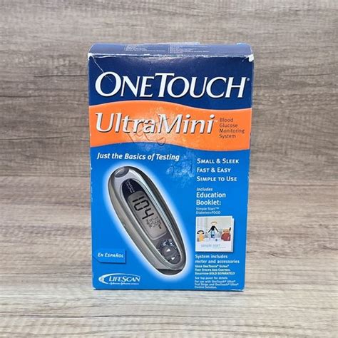 OneTouch Ultra Mini Silver Blood Glucose Monitoring System NEW OPEN BOX ...