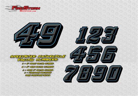 Speedster Motorcycle Racing Number - Full Color