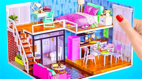 6 Miniature Dollhouse Crafts || How To Build A Miniature House - YouTube