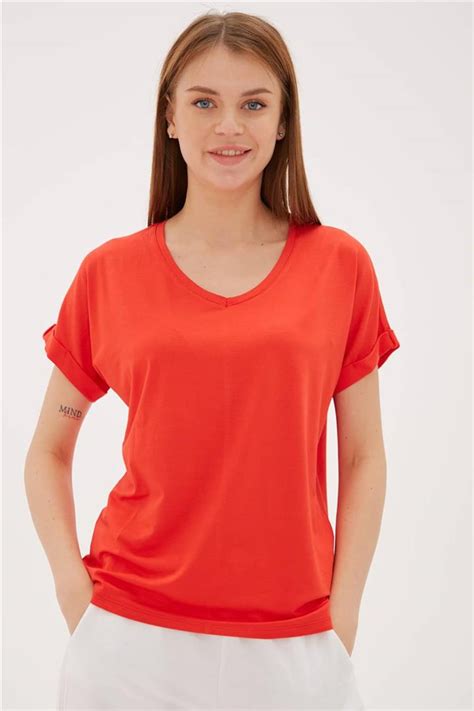 Fashion Friends 24y0541k1 Kadın T-shirt Kırmızı Fiyatı, Yorumları ...