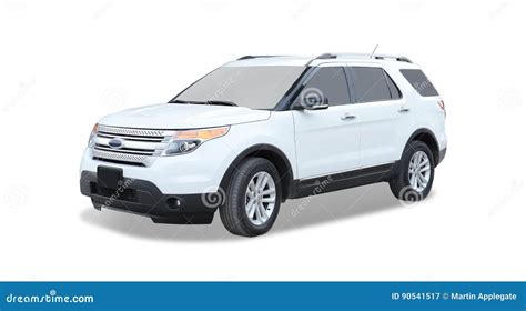 Ford blanco SUV imagen de archivo. Imagen de parabrisas - 90541517