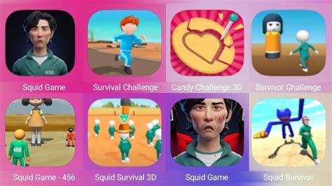 Squid Game Challenge, Survival Challenge 3D, Candy Challenge 3D, Survivor Challenge Game, Squid Game