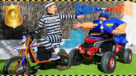 Funny Tema Pretend Play Police | COP chasing a Thief Video for kids ...