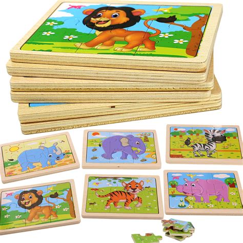 Wooden Jigsaw Puzzles for Kids Age 2 3 4 5 Toddler Puzzles Toys ...