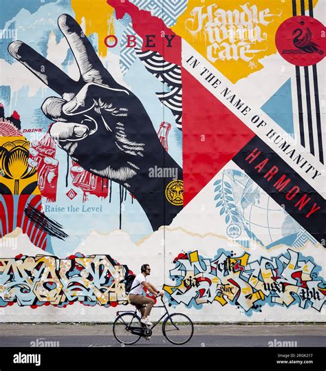 AMSTERDAM - The new mural by street artist Shepard Fairey, on the side ...