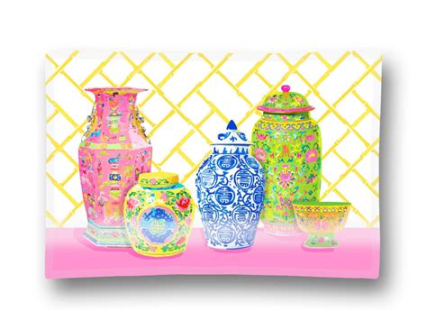 Haute Chinoiserie Glass Trinket Dish, 5 | Trinket dishes, Chinoiserie ...