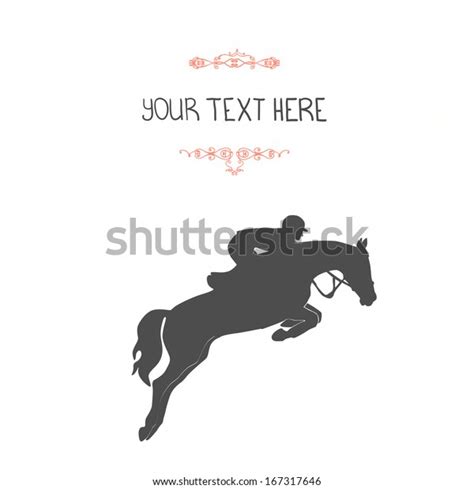 Perfect Equine Template Jumping Horse Rider Stock Vector (Royalty Free ...