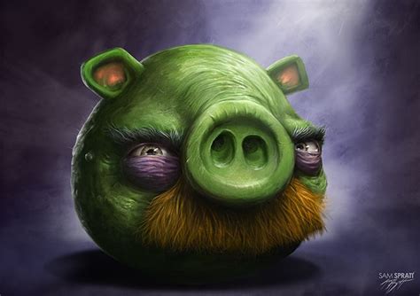 Mustache Pig — Sam Spratt | Bird illustration, Angry birds pigs, Bird ...