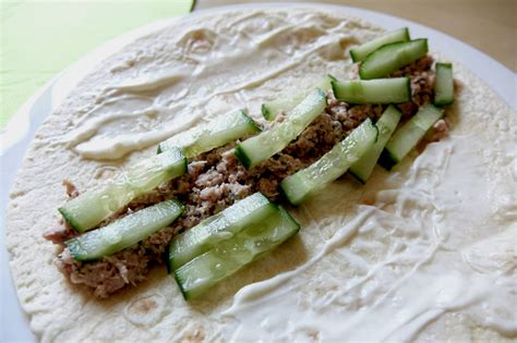 Wraps à la crème de thon, aneth et concombre | Régal de paresse