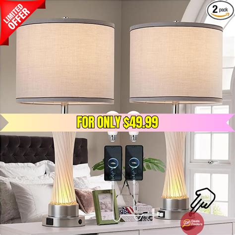 3-Way Dimmable Table Lamp Set of 2 - Deals Finders