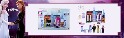 Mattel Disney Frozen Dolls & Doll House, Ultimate Arendelle Adventure Portable Castle (2+ ft) with 3 Fashion Dolls, Olaf Figure & 25+ Accessories