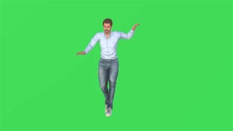 3d man actor on green screen falling dow... | Stock Video | Pond5