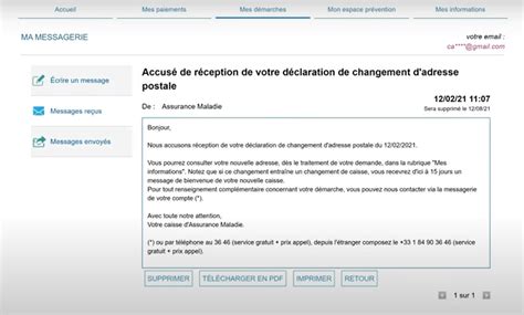 Lettre CPAM Changement de situation, modèles gratuits - Reflexion