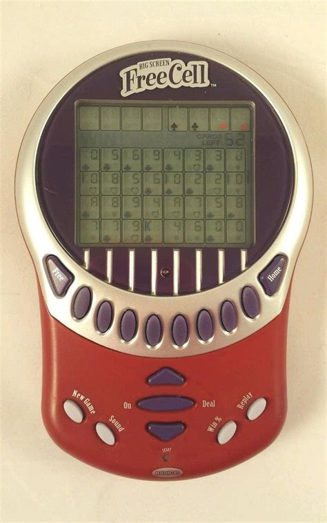Big Screen FreeCell Handheld Electronic Game Red 2003 Radica Free Cell ...