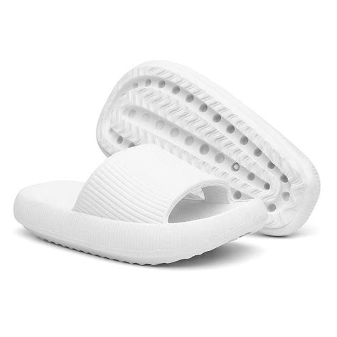 Chinelo Nuvem Slide Flexível Confortável Moderno - Branco | Netshoes