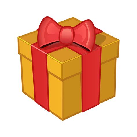 Wrapped gift emoji with a bow isolated on white background 16887477 ...