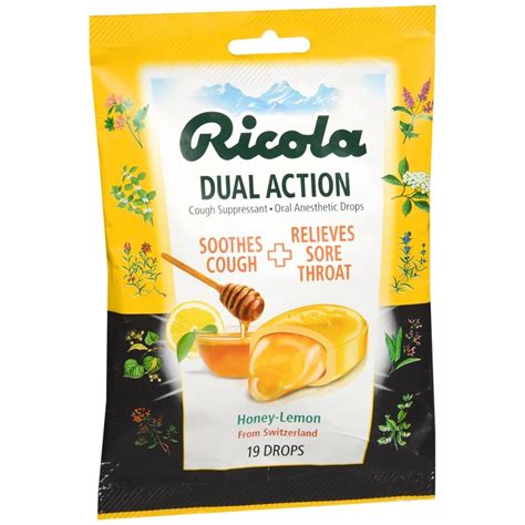 Ricola Dual Action Drops Honey-Lemon – 19 EA – Medcare | Wholesale ...