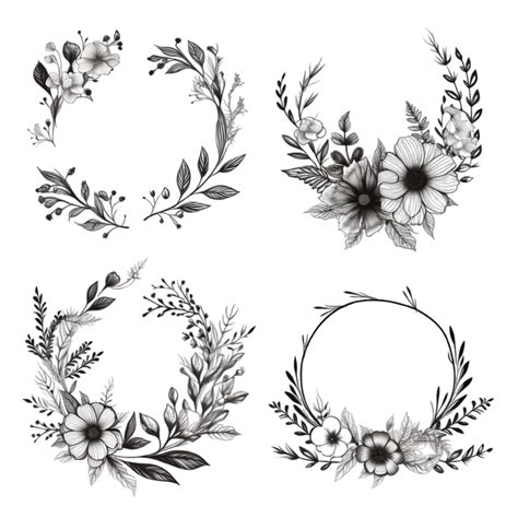 Couronne De Fleurs Transparente Noire