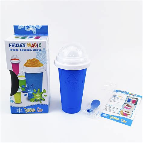 Food Grade Silicone Frozen Magic Slushie Cup Ice Cream Maker Magic ...