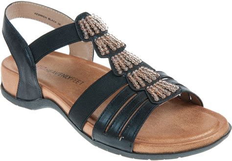 Heavenly Feet Keswick Black Sa0003612 - Full Sandals - Humphries Shoes