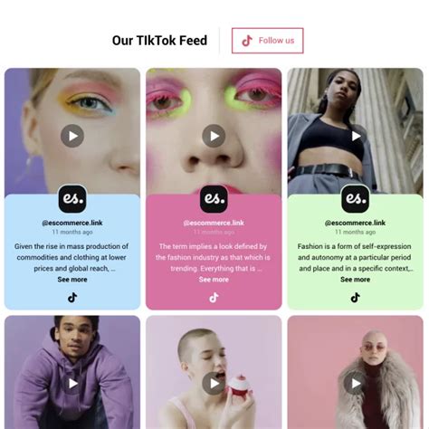 Rainbow TikTok Video Feed - Embed Tiktok Feed On Any Website