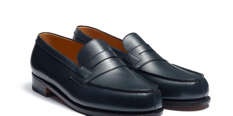 Mocassin 180 homme en cuir lisse bleu – J.M. Weston
