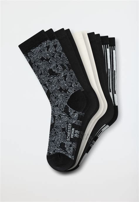 Chaussettes pour femme lot de 5 fleurs en coton bio multicolore ...